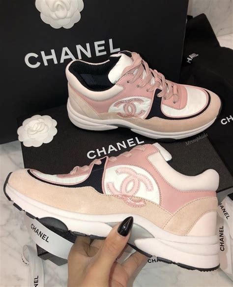 chanel sneakers pink inside